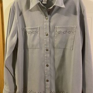 Alfred Dunner Sz 16P Microsuede Top VGUC 😊😊